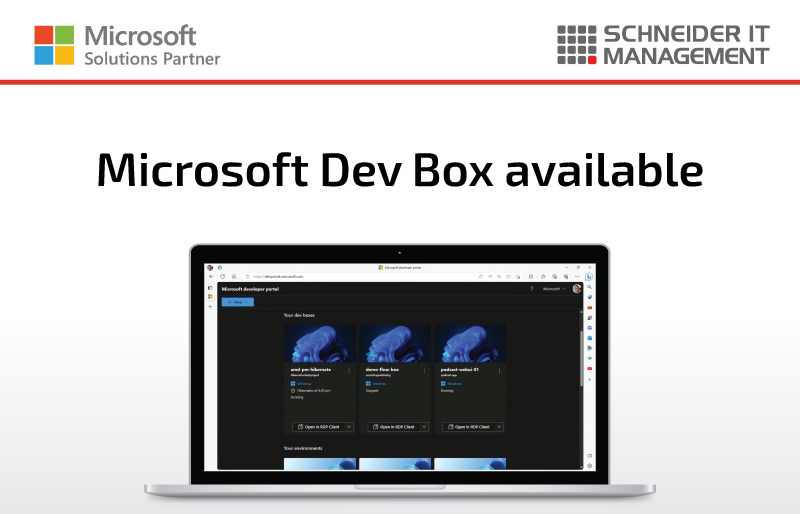 Microsoft Dev Box available