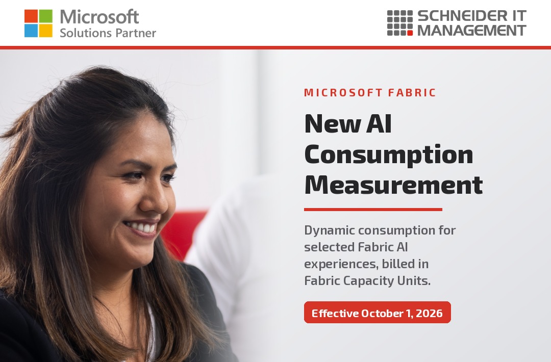 Microsoft Fabric: New AI Consumption Measurement - dynamic consumption for selected Fabric AI experiences, billed in Fabric Capacity Units, effective October 1, 2026